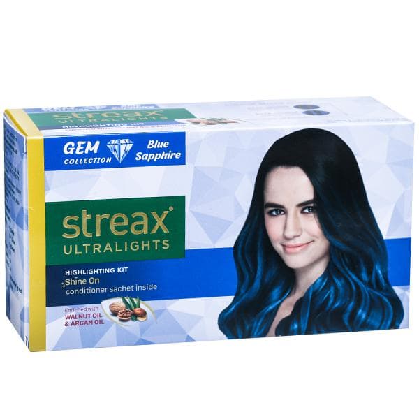 Streax Ultralights Highlighting Kit Gem Collection Blue Sapphire (10 g + 20 ml + 20 g + 2 x 5 g)