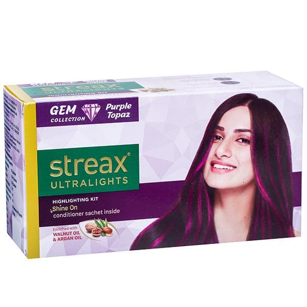 Streax Ultralights Highlighting Kit Gem Collection Purple Topaz (10 g + 20 ml + 20 g + 2 x 5 g)
