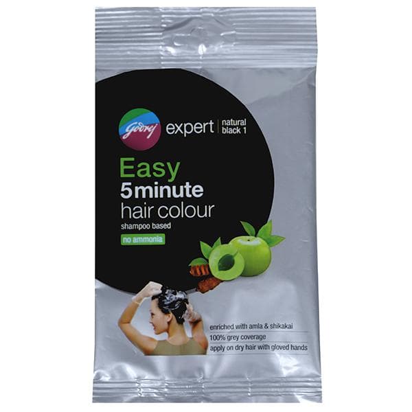 Godrej Expert Easy 5 Minute Shampoo Based Hair Colour Natural Black 1 20 ml