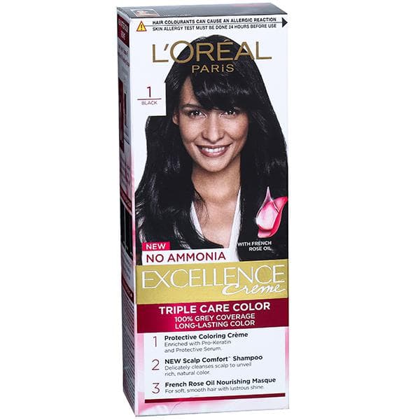 Loreal Paris Excellence Creme Hair Colour 1 Black 25 g + 25 ml