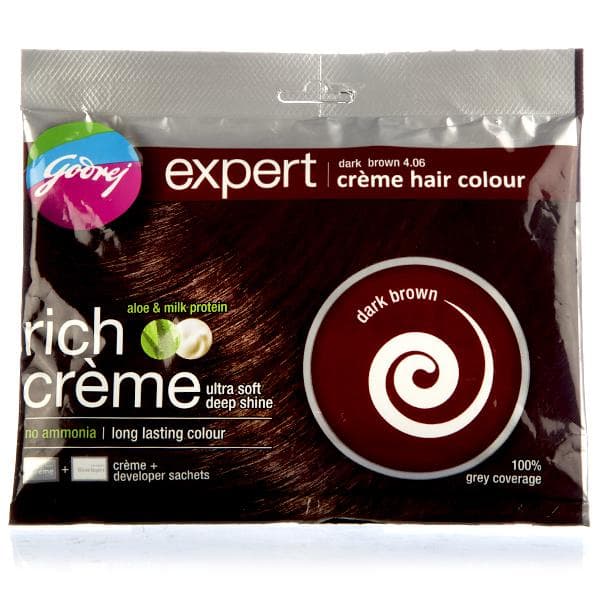 Godrej Expert Rich Creme Hair Colour Dark Brown 4.06 (20 g + 20 ml)