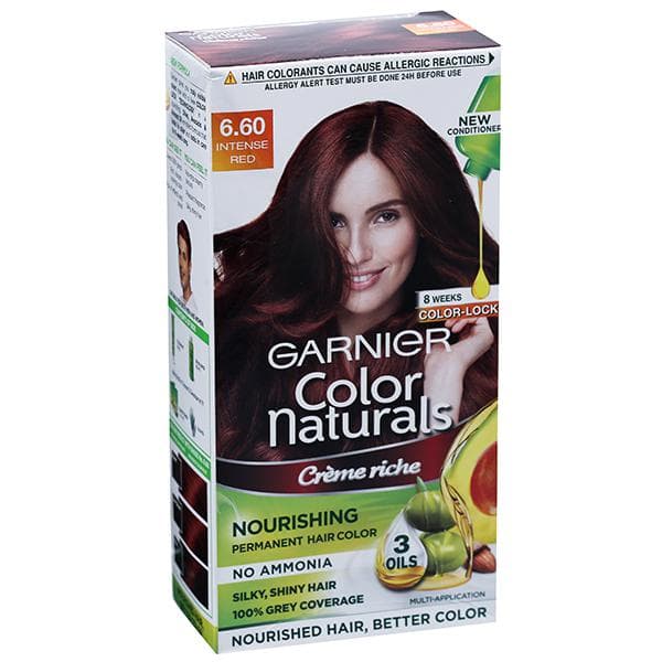 Garnier Color Naturals Creme Riche Nourishing Hair Color 6.60 Intense Red 70 ml + 60 g
