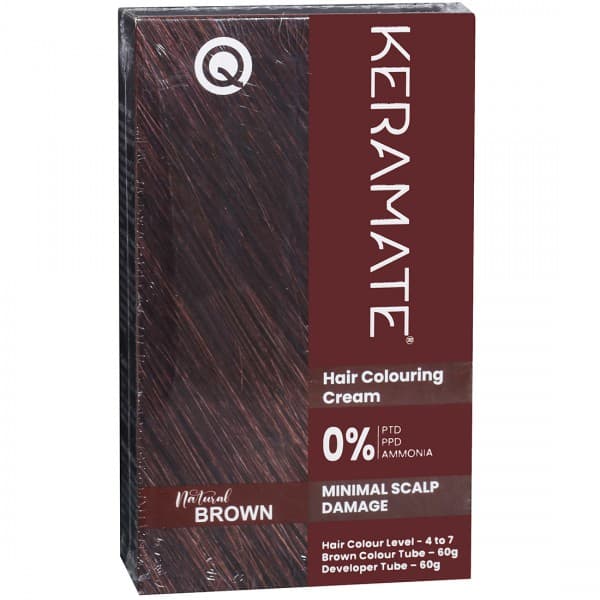 Keramate Natural Brown Hair Colouring Cream 120 g
