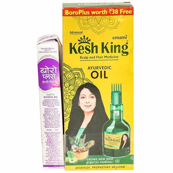 Emami Kesh King Ayurvedic Hair Oil (Free Boro Plus Antiseptic Cream 19 ml) 100 ml