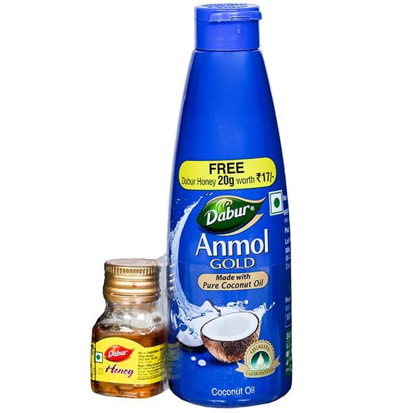Dabur Anmol Gold Pure Coconut Hair Oil (Free Dabur Honey 20 g) 175 ml