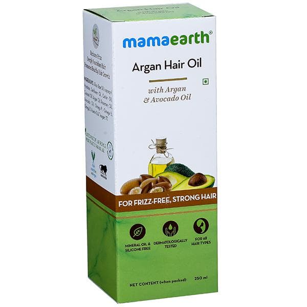 Mamaearth Argan Hair Oil for Frizz-Free, Strong Hair 250 ml