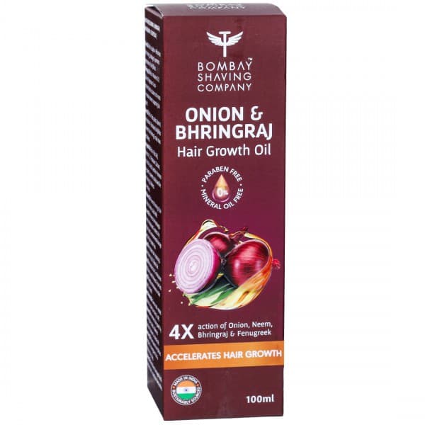 Bombay Shaving Company Onion & Bhringraj Hair Growth Oil 4X Action Accelerates Hair Growth 100 ml