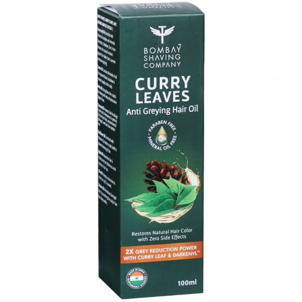 Bombay Shaving Company Curry Leaves Anti Greying Hair Oil 2X Grey Reduction Power 100 ml