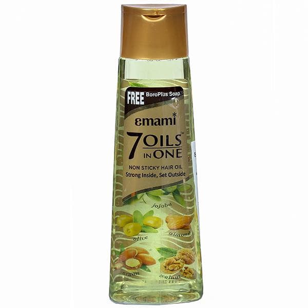 Emami 7 Oils In One Non Sticky Hair Oil (Free Boroplus Soap 125 g) 300 ml