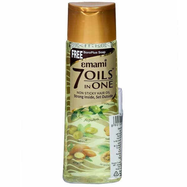 Emami 7 Oils In One Non Sticky Hair Oil (Free Boroplus Soap 50 g) 100 ml