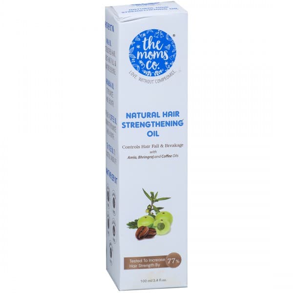 The Moms Co. Natural Hair Strengthening Oil with Amla, Bhringraj and Coffee Oils 100 ml