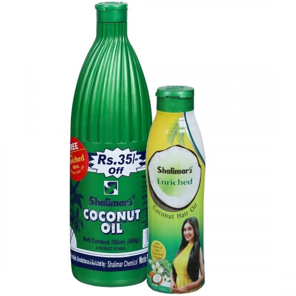 Shalimar's Coconut Oil Bottle (Rs 35 Off & Free Shalimar's Enriched Coconut Hair Oil 100 ml) 500 ml