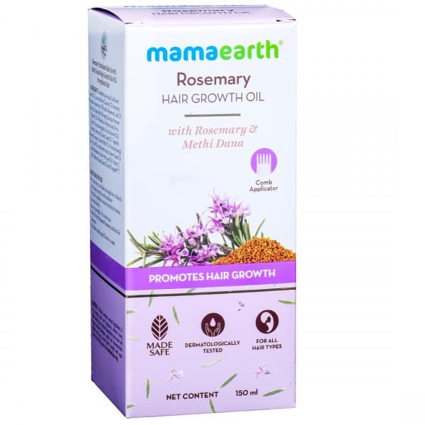 Mamaearth Rosemary Hair Growth Oil with Rosemary & Methi Dana with Comb Applicator Promotes Hair Growth 150 ml