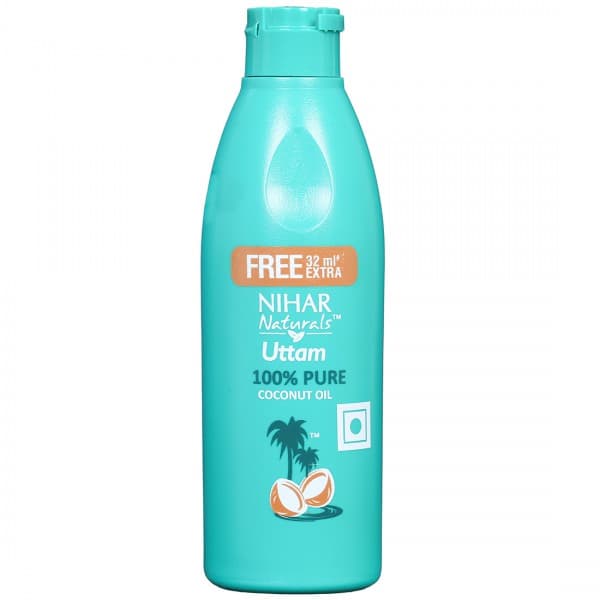 Nihar Naturals Uttam Pure Coconut Oil (Free 32ml Extra) 160 ml