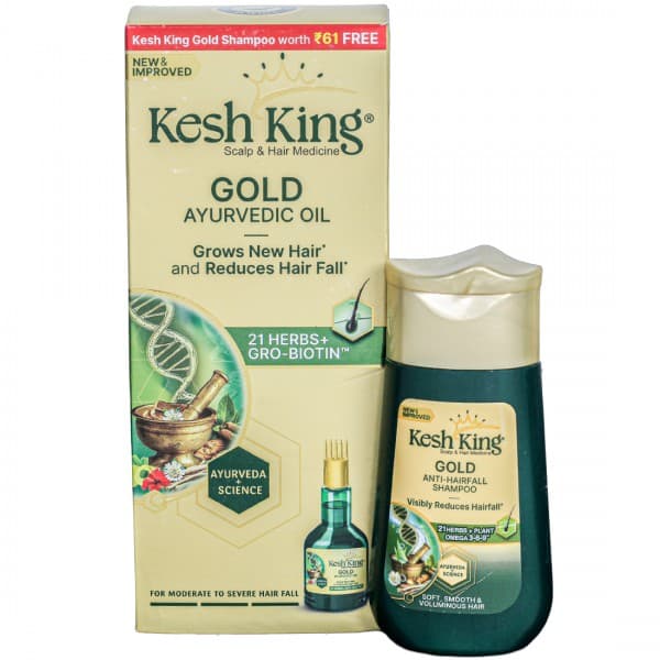 Kesh King Gold Ayurvedic Oil (Free Kesh King Gold Shampoo 40 ml Worth Rs. 61) 100 ml