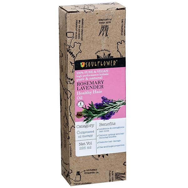 Soulflower Pure & Natural Rosemary Lavender Healthy Hair Oil 225 ml