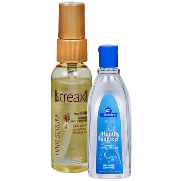 Streax Hair Serum Vitalized with Walnut Oil (Free Florozone Hand Sanitizer 90 ml) 100 ml