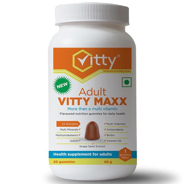 Vitty Maxx Adult Raw Mango & Natural Mango Flavoured Nutrition Gummies Pack Of 20