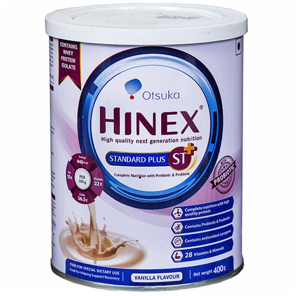 Hinex ST Plus (Vanilla Flavour) Protein Powder (Tin) 400 g