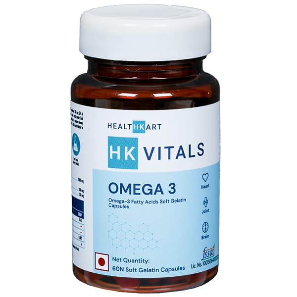Healthkart HK Vitals Omega 3 Fatty Acids Soft Gelatin 60 Capsules