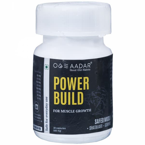 Aadar Good Old Habits Power Build Safed Musli + Shatavari + Gokhru 500 mg 30 Capsules