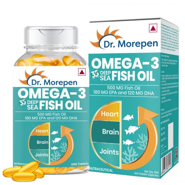 Dr. Morepen Omega 3 Deep Sea Fish Oil 500 mg 60 Softgels