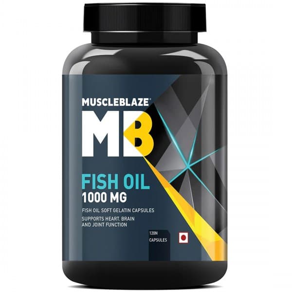 MuscleBlaze Fish Oil 1000 mg Soft Gelatin 120 Capsules