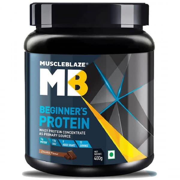 MuscleBlaze Beginners Protein Chocolate Flavour Jar 400 g
