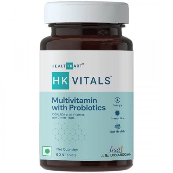HealthKart HK Vitals Multivitamin with Probiotics 90 Tablets