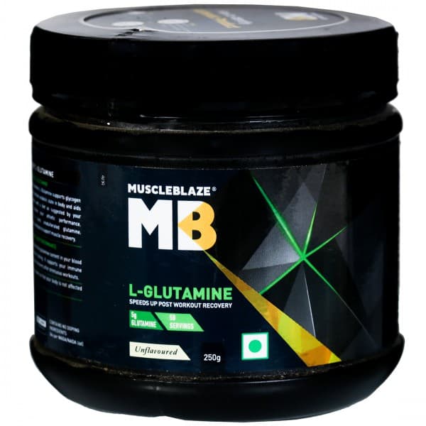 MuscleBlaze L Glutamine Unflavoured Powder Jar 250 g