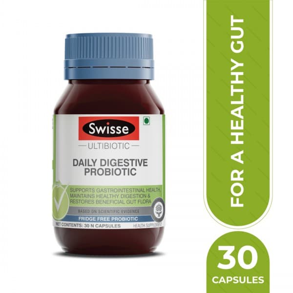 Swisse Ultibiotic Daily Digestive Probiotic for Healthy Gut 30 Capsules