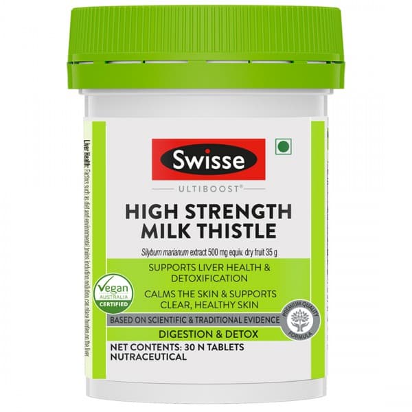 Swisse Ultiboost High Strength Milk Thistle for Digestion & Detox 30 Tablets