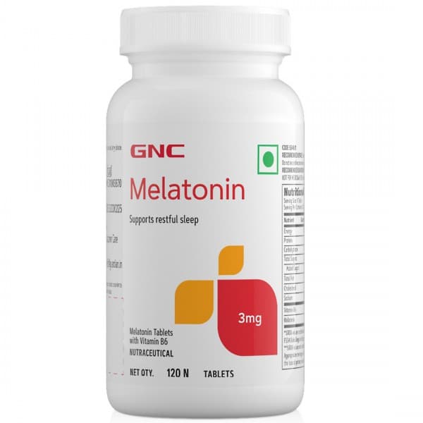 GNC Melatoin 3 mg with Vitamin B6 120 Tablets