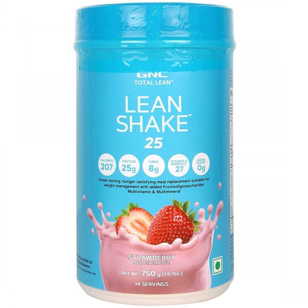 GNC Total Lean Shake 25 Protein Powder Strawberry Flavors 750 g