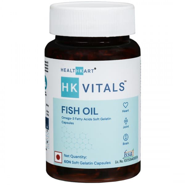 HealthKart HK Vitals Fish Oil Omega 3 Fatty Acids Soft Gelatin 60 Capsules