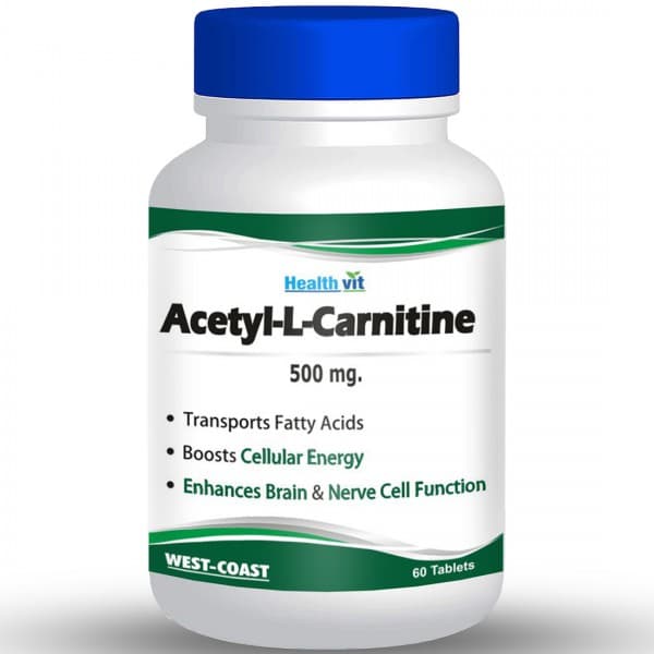 HealthVit Acetyl L Carnitine 500 mg 60 Tablets