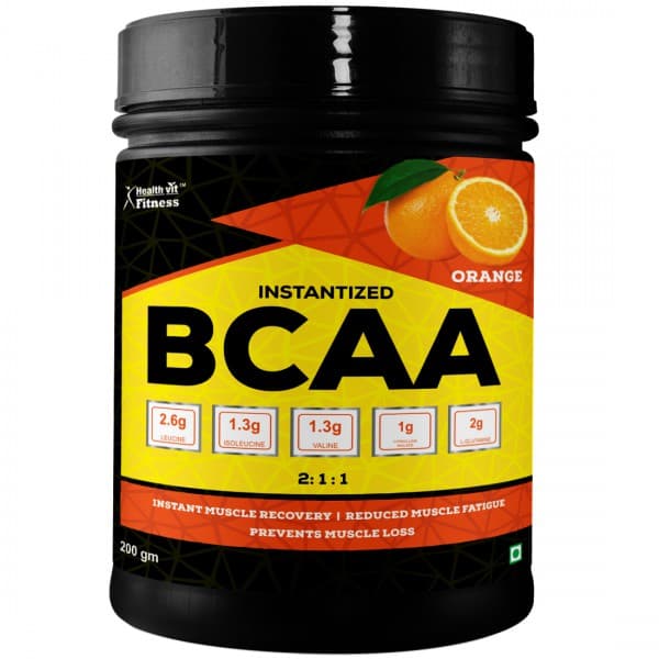 HealthVit Fitness Instantized BCAA Orange Flavour Powder 200 g