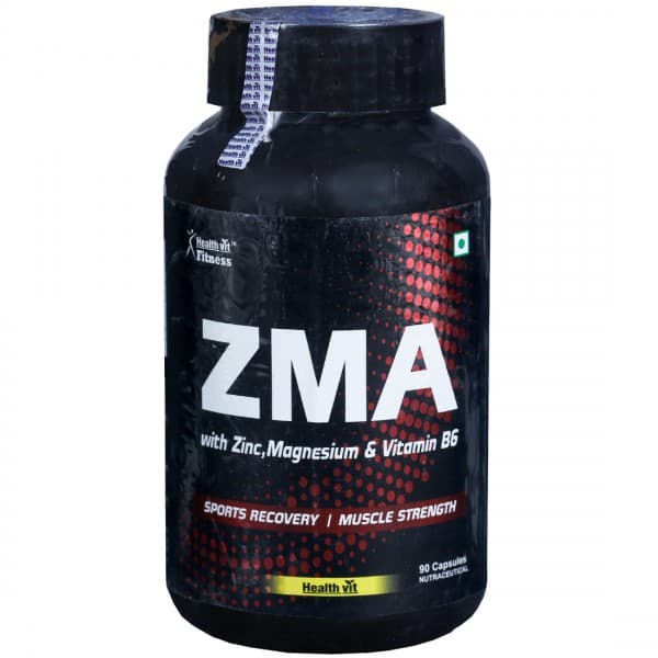 HealthVit Fitness ZMA with Zinc, Magnesium & Vitamin B6 90 Capsules