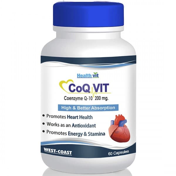 HealthVit CoQ Vit Coenzyme Q 10 200 mg 60 Capsules