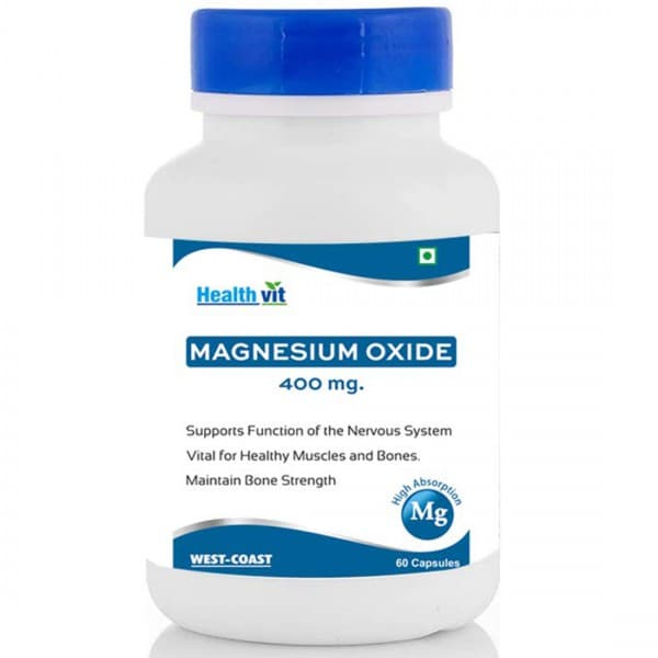 HealthVit Magnesium Oxide 400 mg 60 Capsules