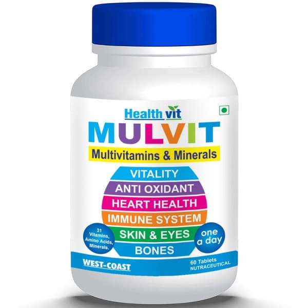 HealthVit Mulvit with Multivitamins & Minerals 60 Tablets