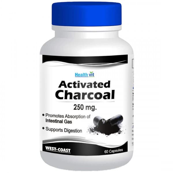 HealthVit R Col Activated Charcoal 250 mg 60 Capsules