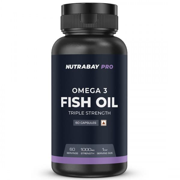 Nutrabay Pro Omega 3 Fish Oil Triple Strength 1000 mg 60 Capsules