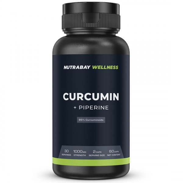 Nutrabay Wellness Curcumin + Piperine 95% Curcuminoids 1000 mg 60 Capsules