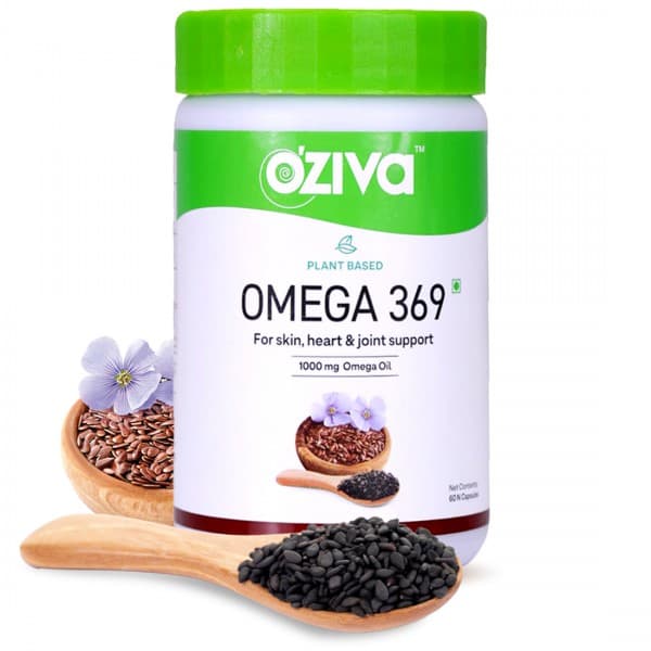 Oziva Plant Based 369 1000mg Omega Oil 60 Capsules