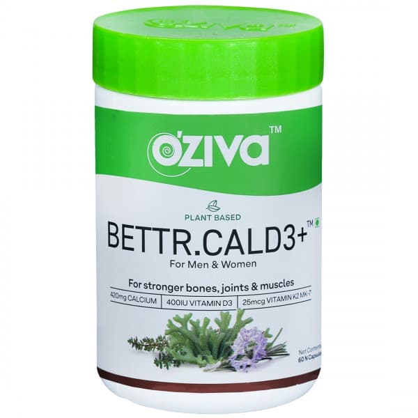 Oziva Plant Based Bettr CalD3+ for Men & Women 60 Capsules