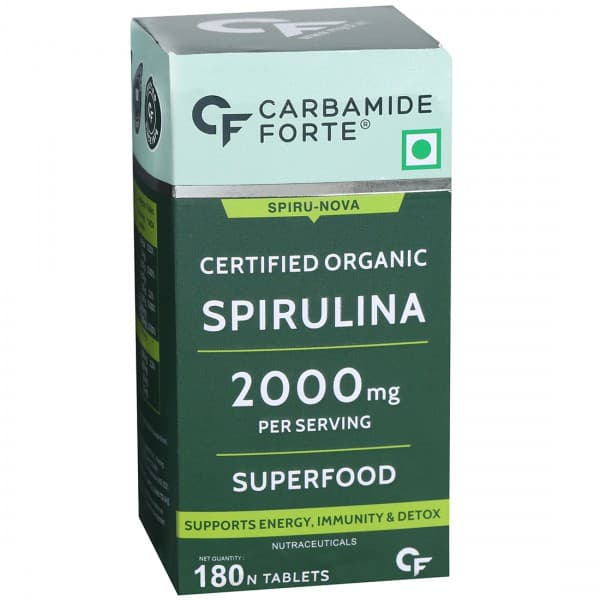 Carbamide Forte Spiru Nova Organic Spirulina 2000 mg 180 Tablets
