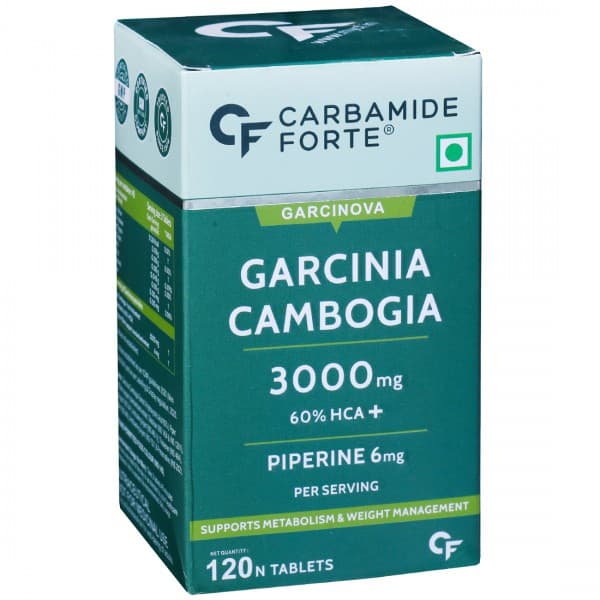Carbamide Forte Garcinova Garcinia Cambogia 3000 mg + with Piperine 6 mg 120 Tablets