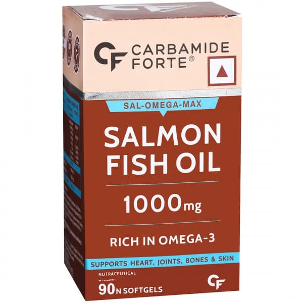 Carbamide Forte Sal Omega Max Salmon Fish Oil 1000 mg with 300 mg of EPA/DHA 90 Capsules