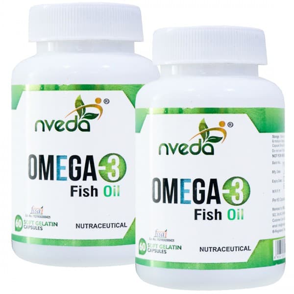 Nveda Omega 3 Fish Oil Soft Gelatin 2 x 60 Capsules